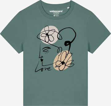 T-shirt 'Self Love' Watapparel en vert : devant