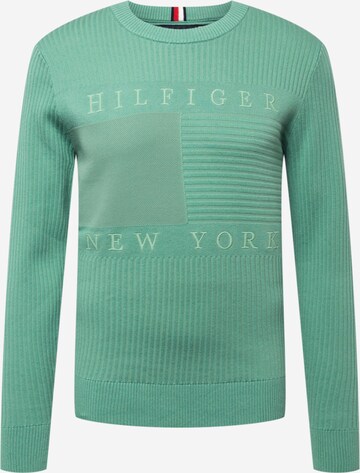 TOMMY HILFIGER Trui in Groen: voorkant