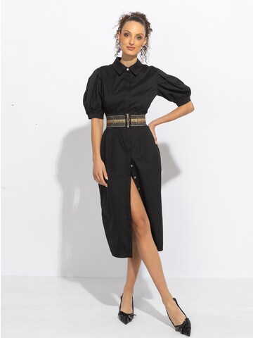 JIORO Blusenkleid 'ESSENTIALS' in Schwarz