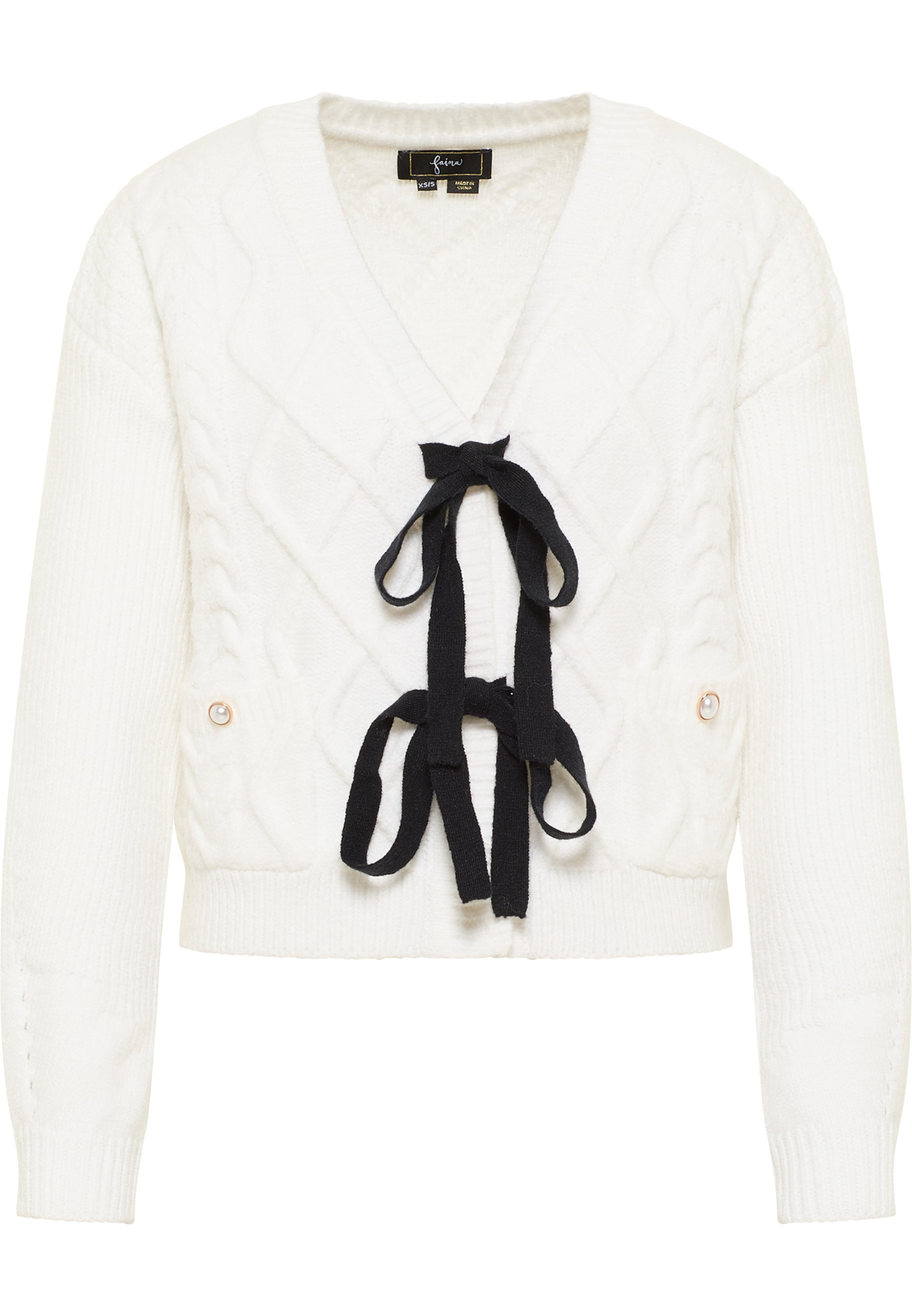 faina Pletena jopa | bela barva: sprednja stran