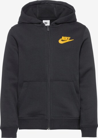 Nike Sportswear Zip-Up Hoodie in Black: front