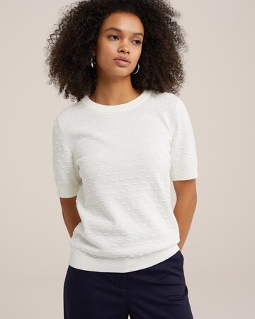 Pull-over WE Fashion en blanc : devant