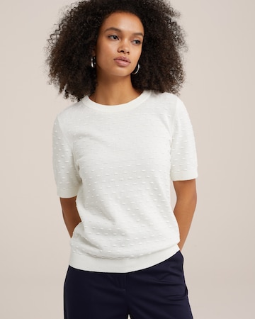 WE Fashion Sweater in White: front