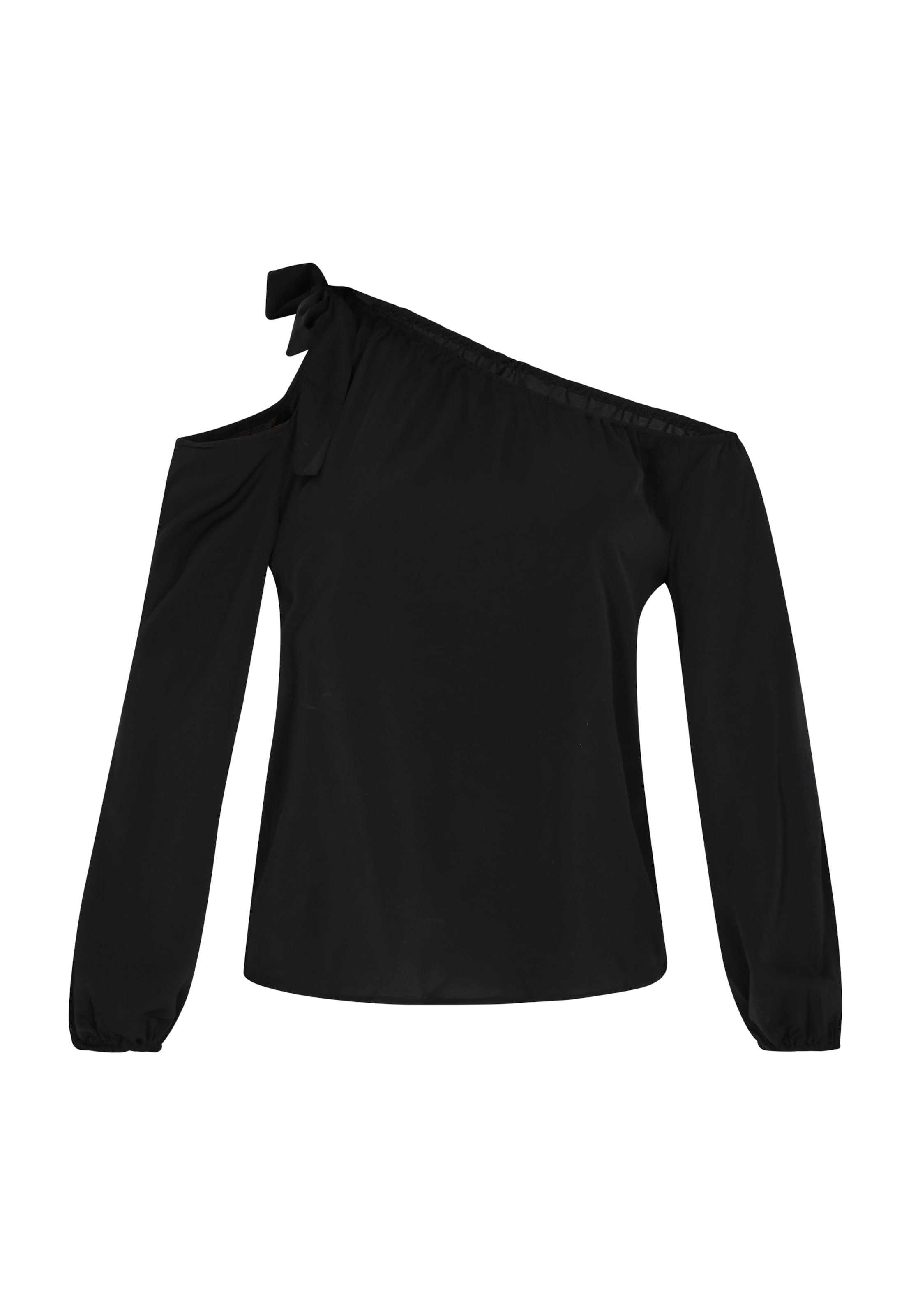 melns faina Blūze: no priekšpuses