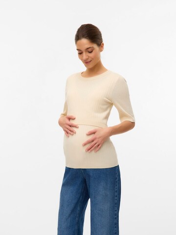 MAMALICIOUS Sweter w kolorze beżowy: przód