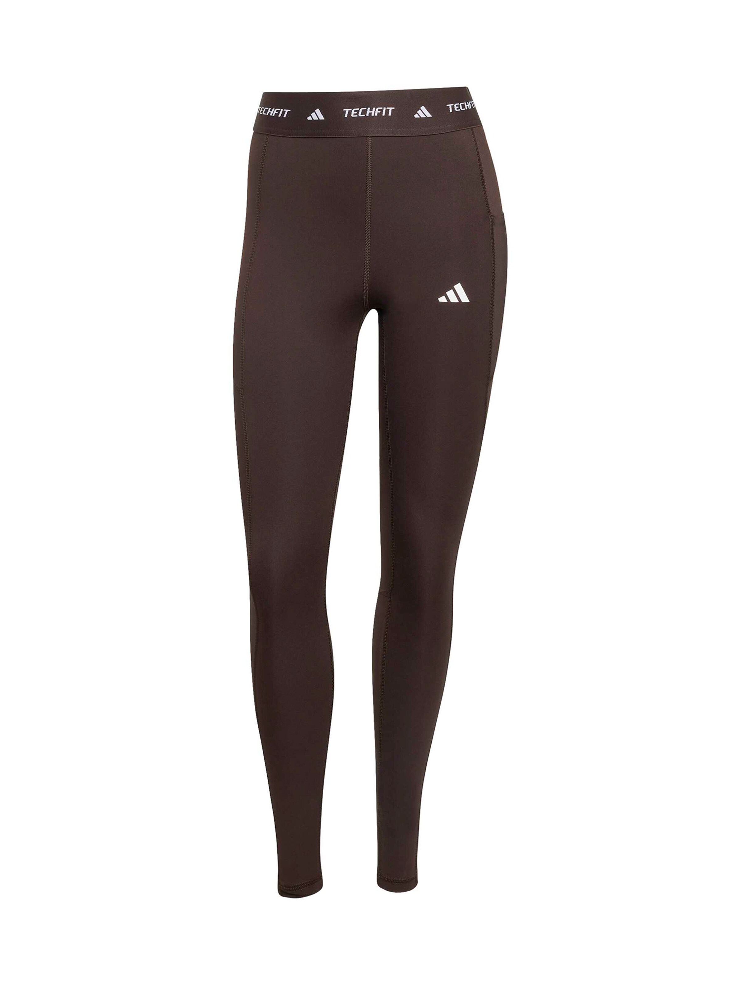 ADIDAS PERFORMANCE Скинни Спортивные штаны 'STASH' в Коричневый: спереди