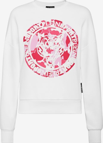 Plein Sport Sweatshirt 'Carbon Tiger' in White: front