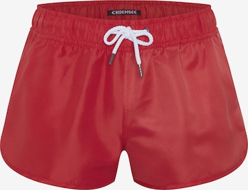 CHIEMSEE Regular Board Shorts in Red: front