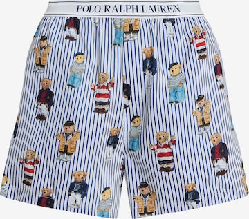 Polo Ralph Lauren Pajama Pants ' Boxer - Iconic Bear ' in Blue: front