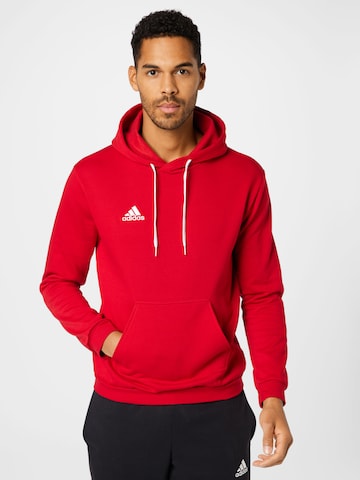 sarkans ADIDAS SPORTSWEAR Sportiska tipa džemperis 'Entrada 22': no priekšpuses