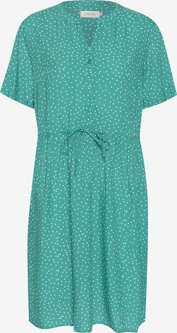 Cream Shirt Dress 'Tiah' in Green: front