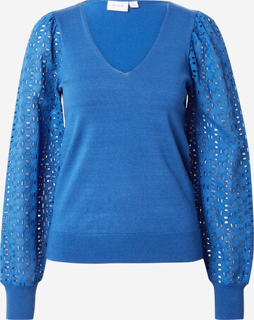 VILA Sweater 'LACINE' in Blue: front