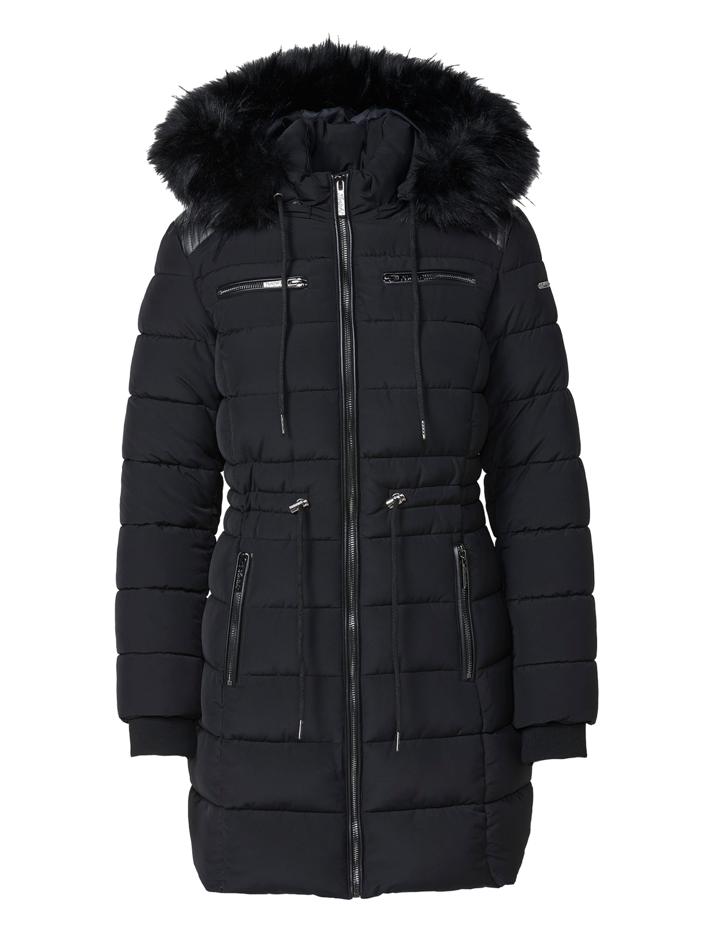 KOROSHI Zimná bunda - Čierna: predná strana