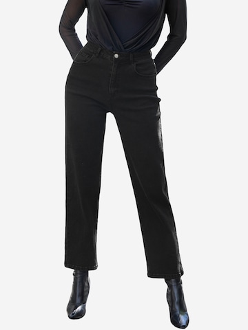 Cupshe Regular Jeans in Schwarz: Vorderseite