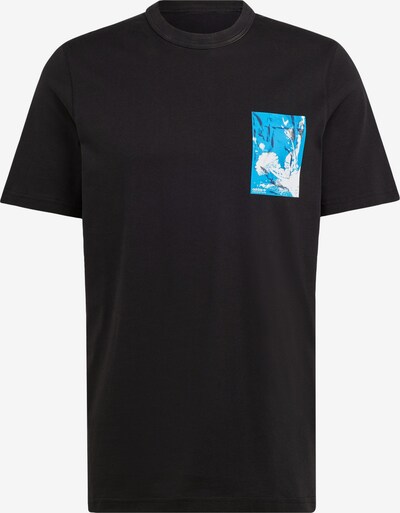 ADIDAS ORIGINALS T-Shirt 'Adventure Graphic' in türkis / dunkelgrau / schwarz / weiß, Produktansicht