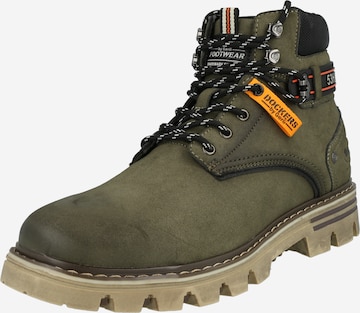 Dockers by Gerli Lace-Up Boots in Green: front