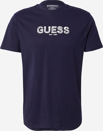GUESS - Camiseta en azul: frente