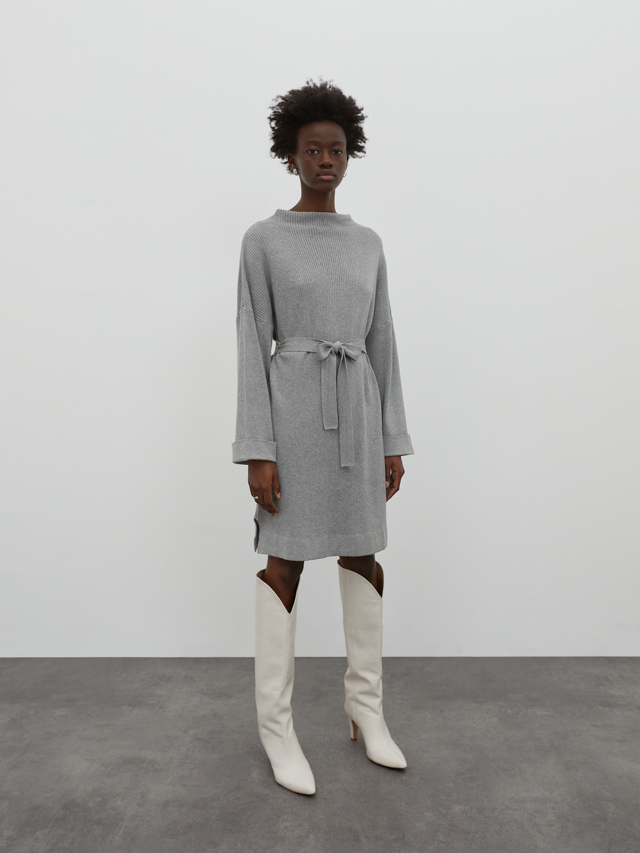 EDITED Produkte Kleid 'Nata' graumeliert