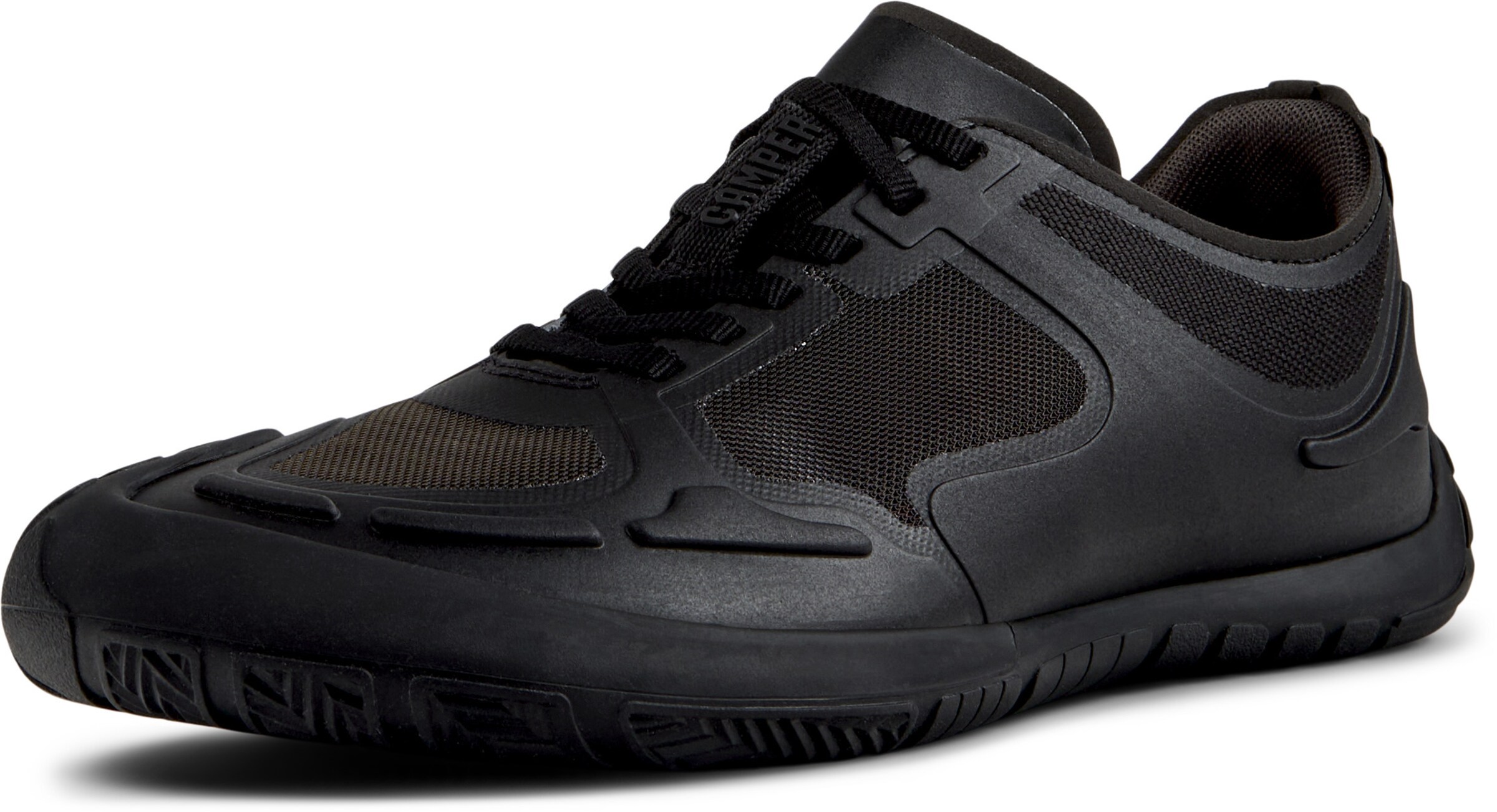 CAMPER Platform trainers in Black: front