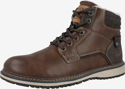 Boots stringati TOM TAILOR DENIM di colore marrone / marrone scuro, Visualizzazione prodotti
