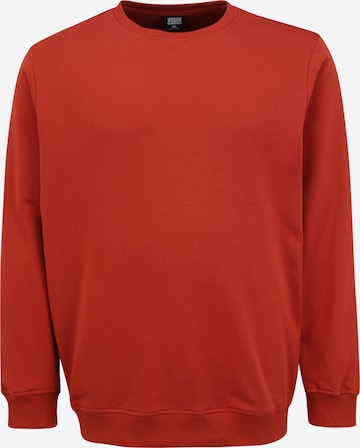 Urban Classics Sweatshirt 'Basic Terry Crew' in Red: front