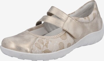 REMONTE Ballet Flats with Strap in Beige: front