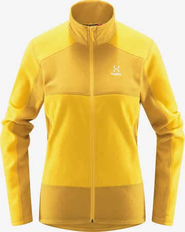 Haglöfs Athletic Fleece Jacket 'Buteo' in Yellow: front