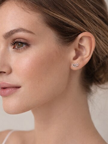 Boucles d'oreilles 'Twin Hearts Ohrstecker 925 Silber' Pure Schmuck en argent