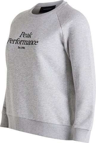 PEAK PERFORMANCE Sweatshirt 'Crew' in Grijs