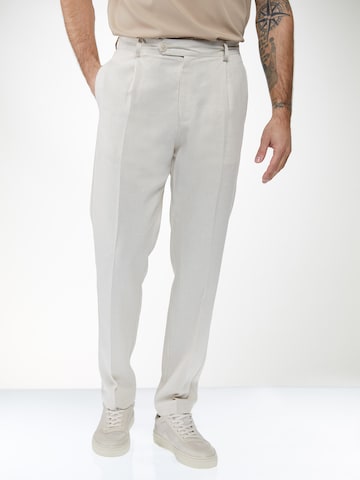 ABOUT YOU x Kevin Trapp Regular Pleated Pants 'Jan' in Beige