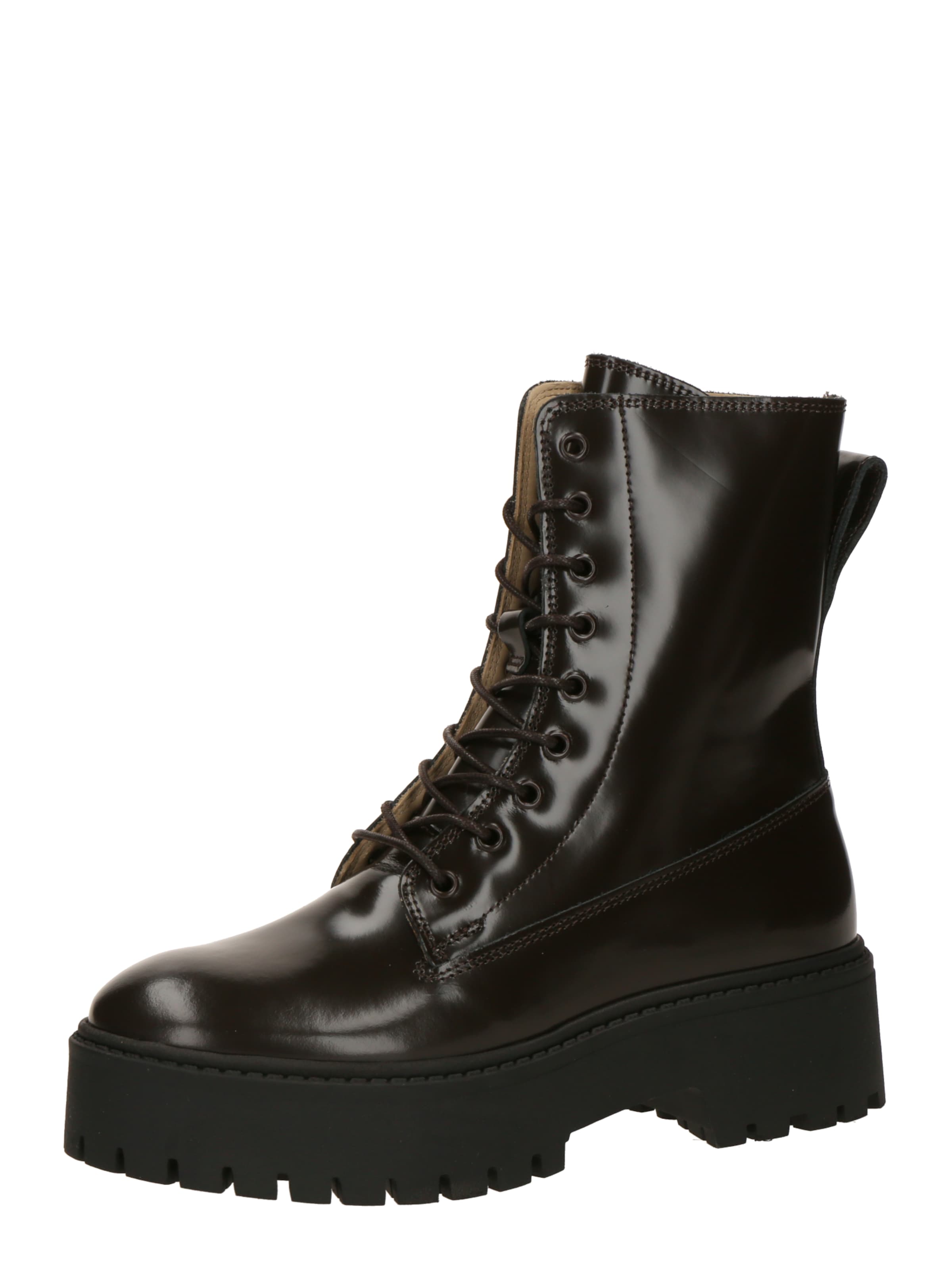 & Other Stories Μποτάκι με κορδόνια σε καφέ: μπροστά