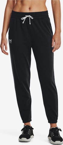 UNDER ARMOUR Regular Sporthose 'Under Armour Rival Terry' in Schwarz: Vorderseite