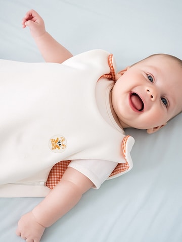 PAPATE - Saco de dormir 'Organic Cotton Mid Season Sleeping Bag' en blanco