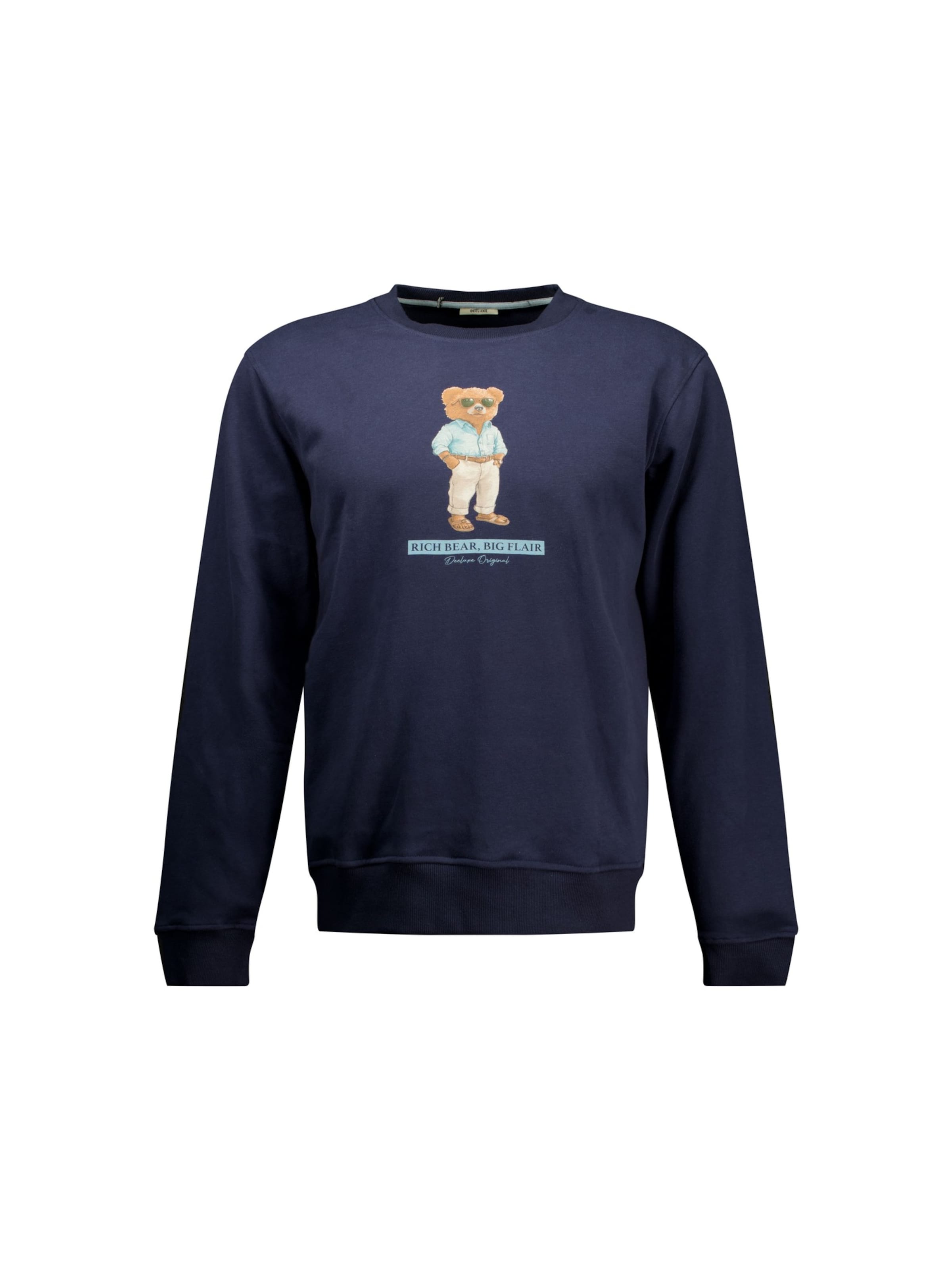 Sweat-shirt 'SLEEKBEAR' Deeluxe en bleu : devant
