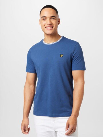 Lyle & Scott Tričko – modrá: přední strana