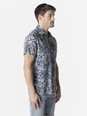 KOROSHI Regular fit Button Up Shirt in Blue