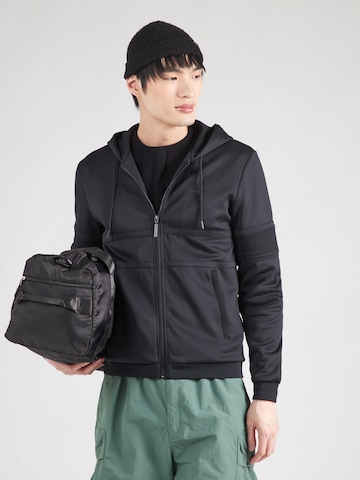 Sergio Tacchini Sweatjacke 'MIHON' in Schwarz: Vorderseite