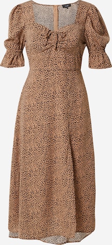 In The Style Dress 'OLIVIA' in Brown: front