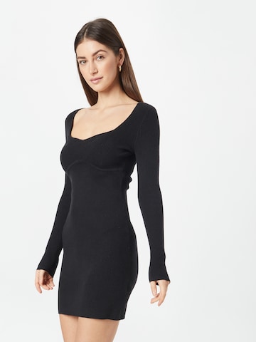 Abercrombie & Fitch Трикотажное платье в Черный: спереди