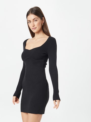 Abercrombie & Fitch Knitted dress in Black: front