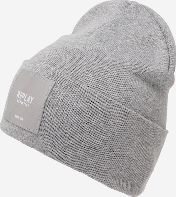 REPLAY Beanie in Grey: front