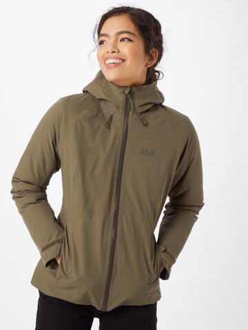 JACK WOLFSKIN Outdoor Jacket 'Argon Storm' in Grey: front