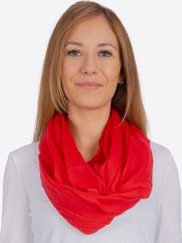 Seasons of April Schal 'Carina Uni' in Rot: Vorderseite