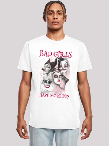 T-Shirt 'Disney Bad Girls Have More Fun' F4NT4STIC en blanc : devant