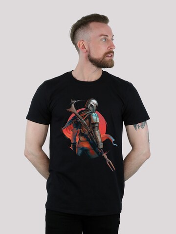 Maglietta 'Star Wars The Mandalorian Blaster Rifles' di F4NT4STIC in nero: frontale