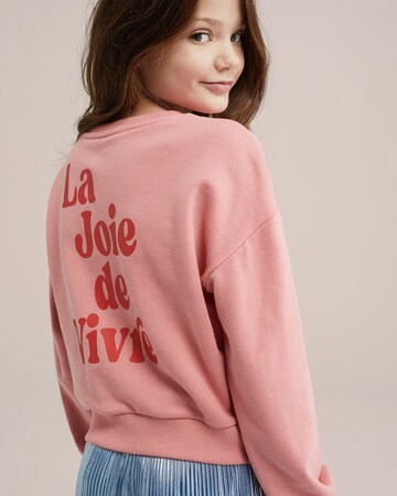 WE Fashion Sweatshirt in Orange: front
