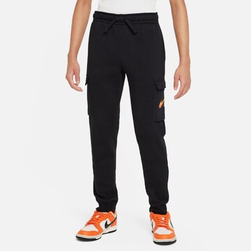 Nike Sportswear Tapered Trousers in Black: front