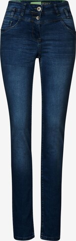 CECIL Slimfit Jeans in Blauw: voorkant