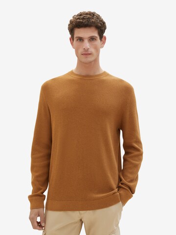 TOM TAILOR Sweater in Brown: front