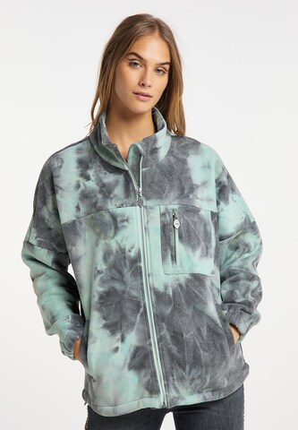 myMo ROCKS Sweatjacke in Grün: Vorderseite